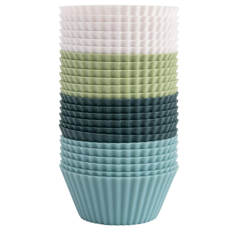 Household Round Silicone Muffin Cup Cake Mold