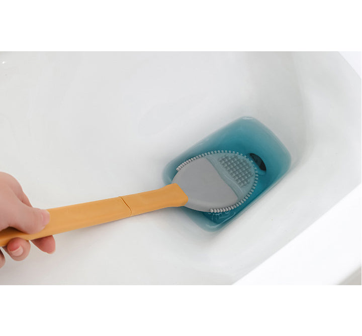 Rubber Head Toilet Brush Soft Non-slip Cleaning Brush Wall Hanging Floor Super Decontamination Bathroom Cleaning Tool