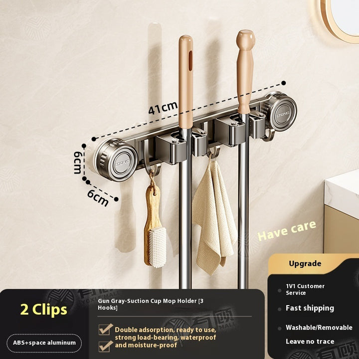 Bathroom Punch-free Broom Cleaning Tool Storage Rack