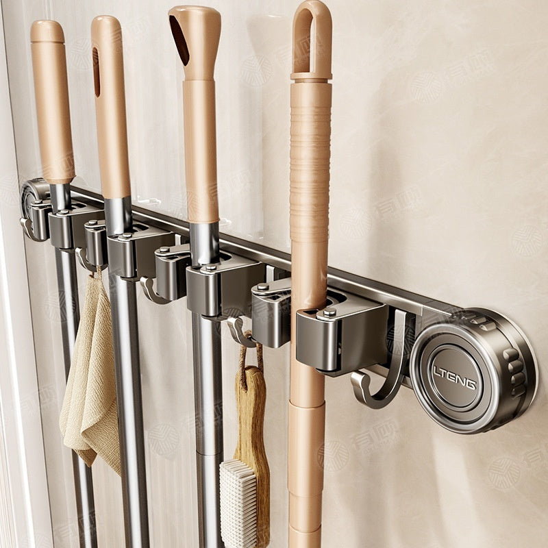 Bathroom Punch-free Broom Cleaning Tool Storage Rack
