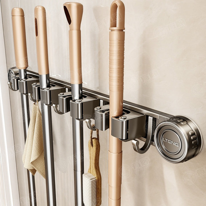 Bathroom Punch-free Broom Cleaning Tool Storage Rack