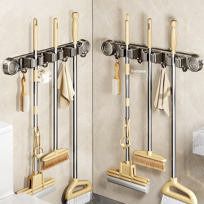 Bathroom Punch-free Broom Cleaning Tool Storage Rack