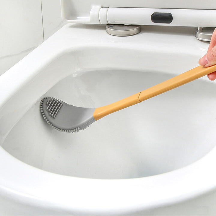 Rubber Head Toilet Brush Soft Non-slip Cleaning Brush Wall Hanging Floor Super Decontamination Bathroom Cleaning Tool