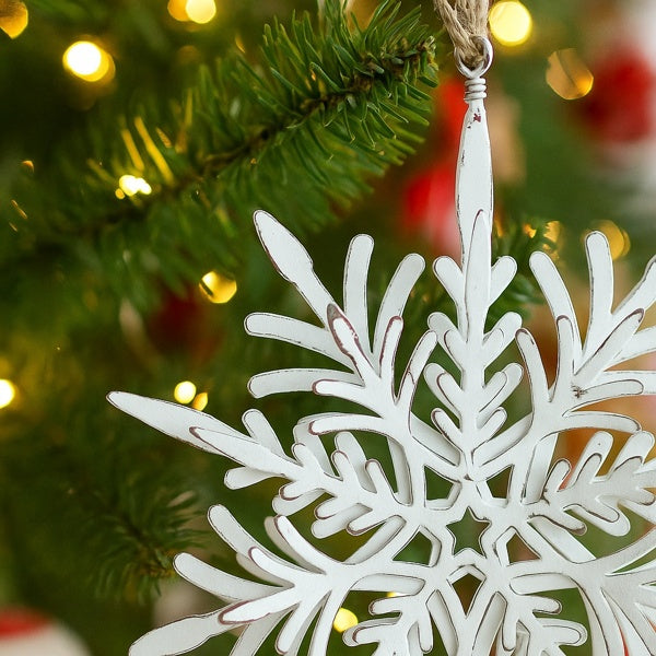 6-piece Set Of 6.1-inch Christmas Tree Ornaments, Snowflake Decorations, Festive Party Supplies, Rustic Christmas Tree Hangings, FBA Shipped, Prohibited From Sale On The Temu Platform