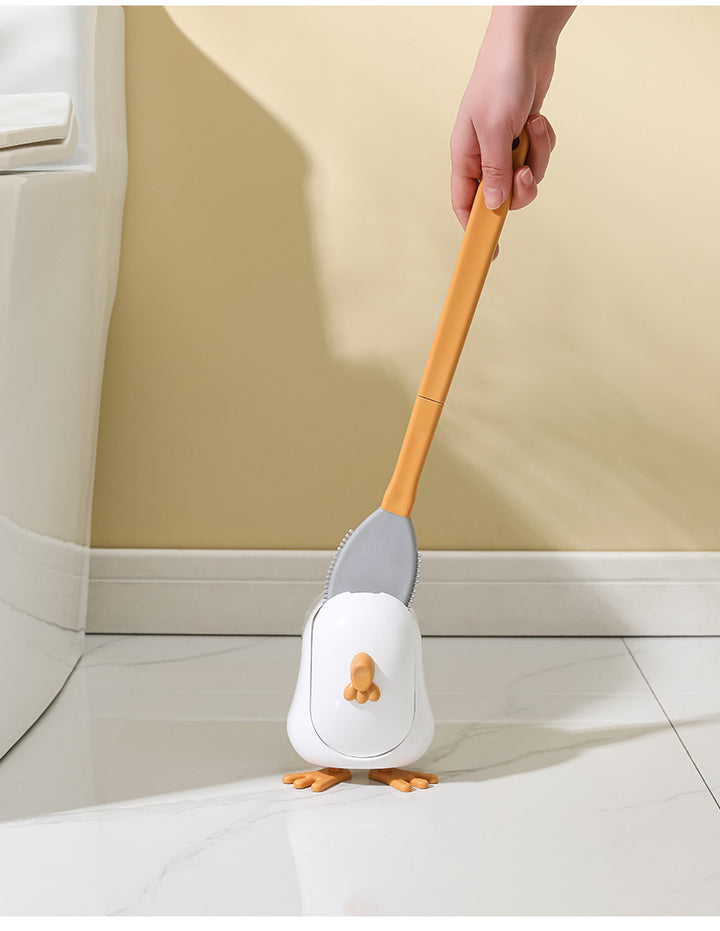 Rubber Head Toilet Brush Soft Non-slip Cleaning Brush Wall Hanging Floor Super Decontamination Bathroom Cleaning Tool